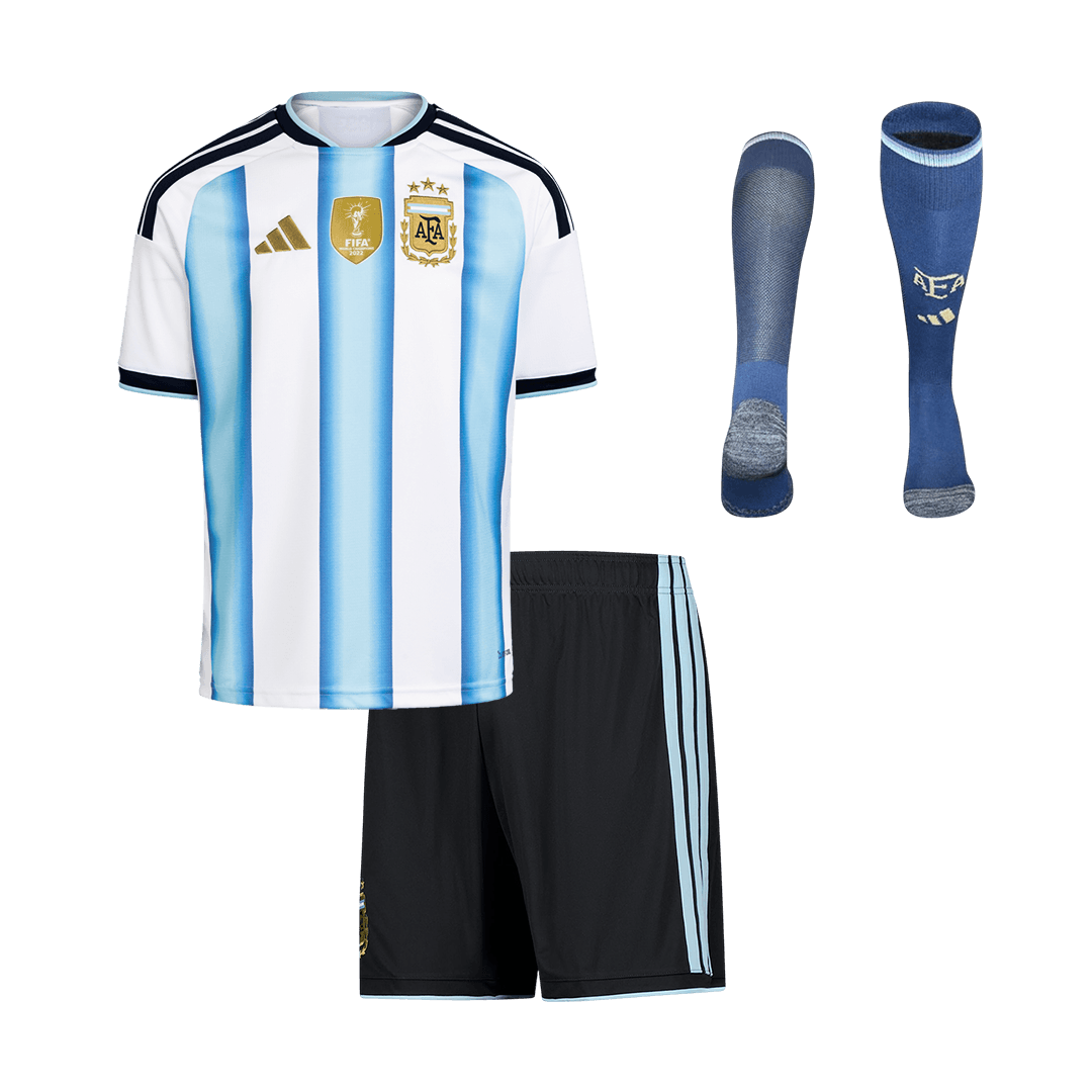 Kid's Argentina Home Soccer Jersey Kit(Jersey+Shorts+Socks) 2025/26