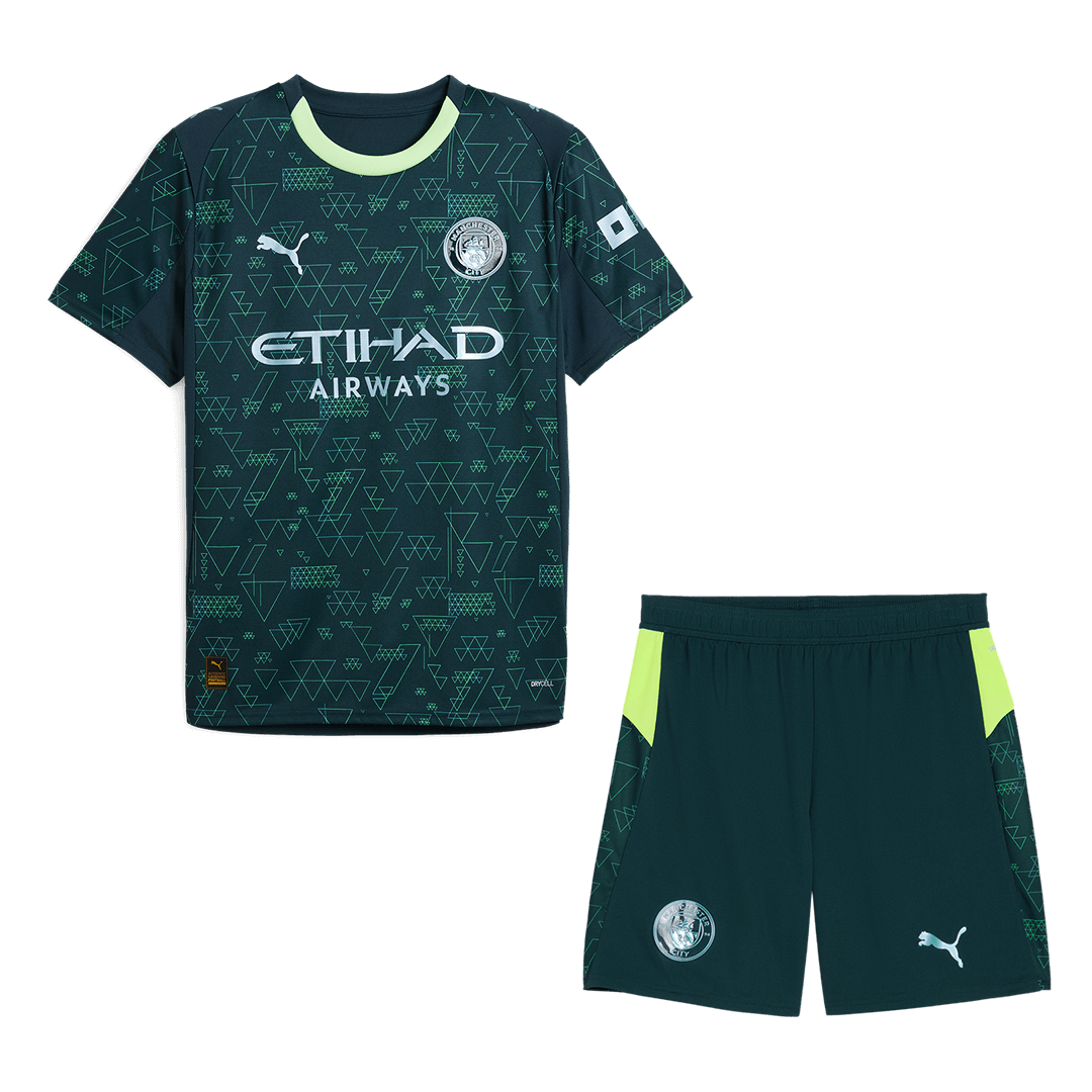 Manchester City Fourth Away Soccer Jersey Kit(Jersey+Shorts) 2025/26