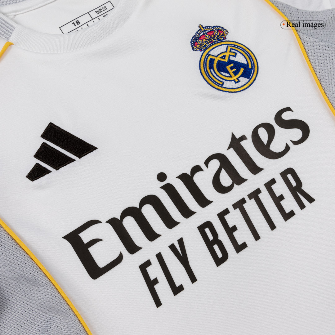 Kid's Real Madrid Home Soccer Jersey Kit(Jersey+Shorts+Socks) 2025/26 - Image 7
