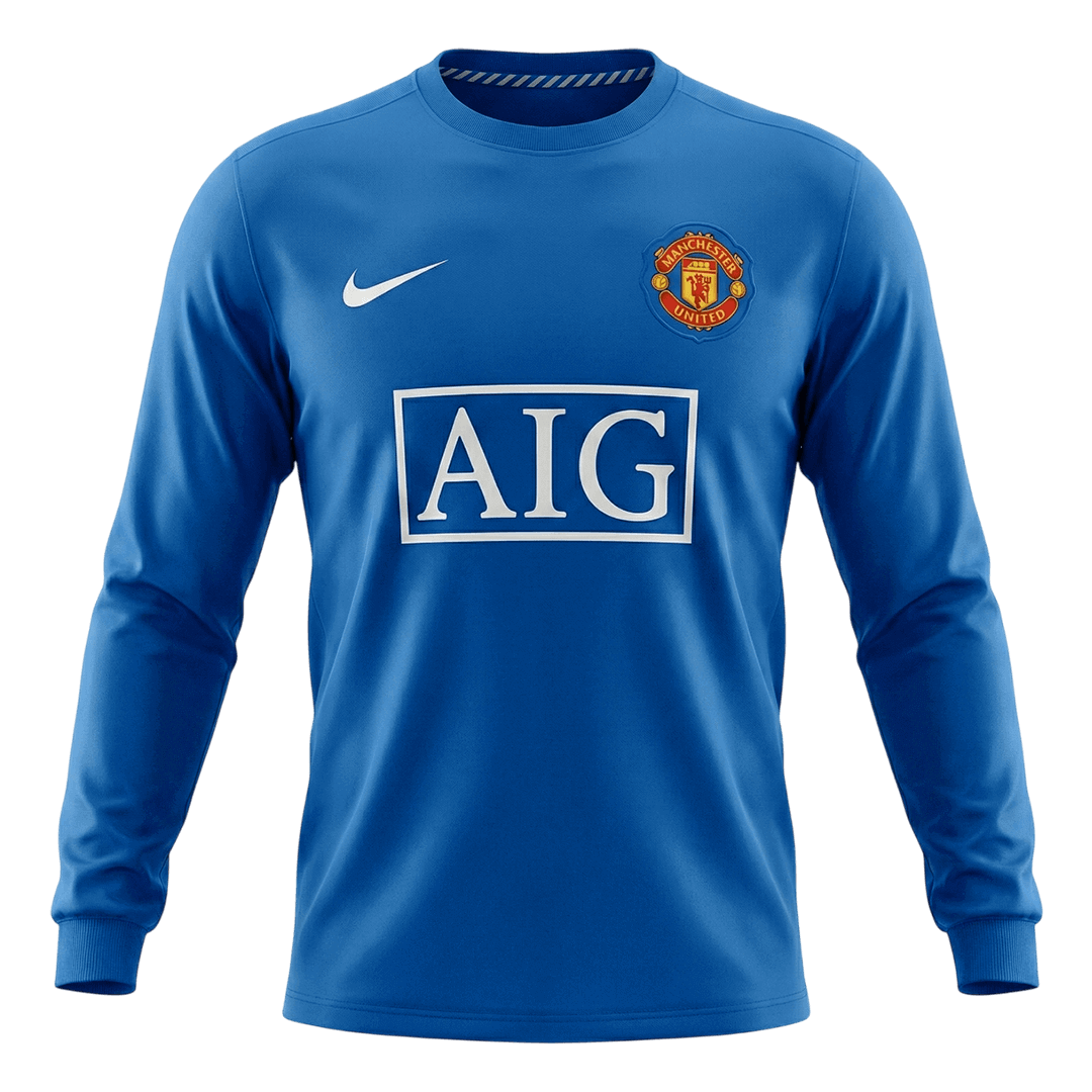 Retro 2008/09 Manchester United Third Away Long Sleeve Soccer Jersey