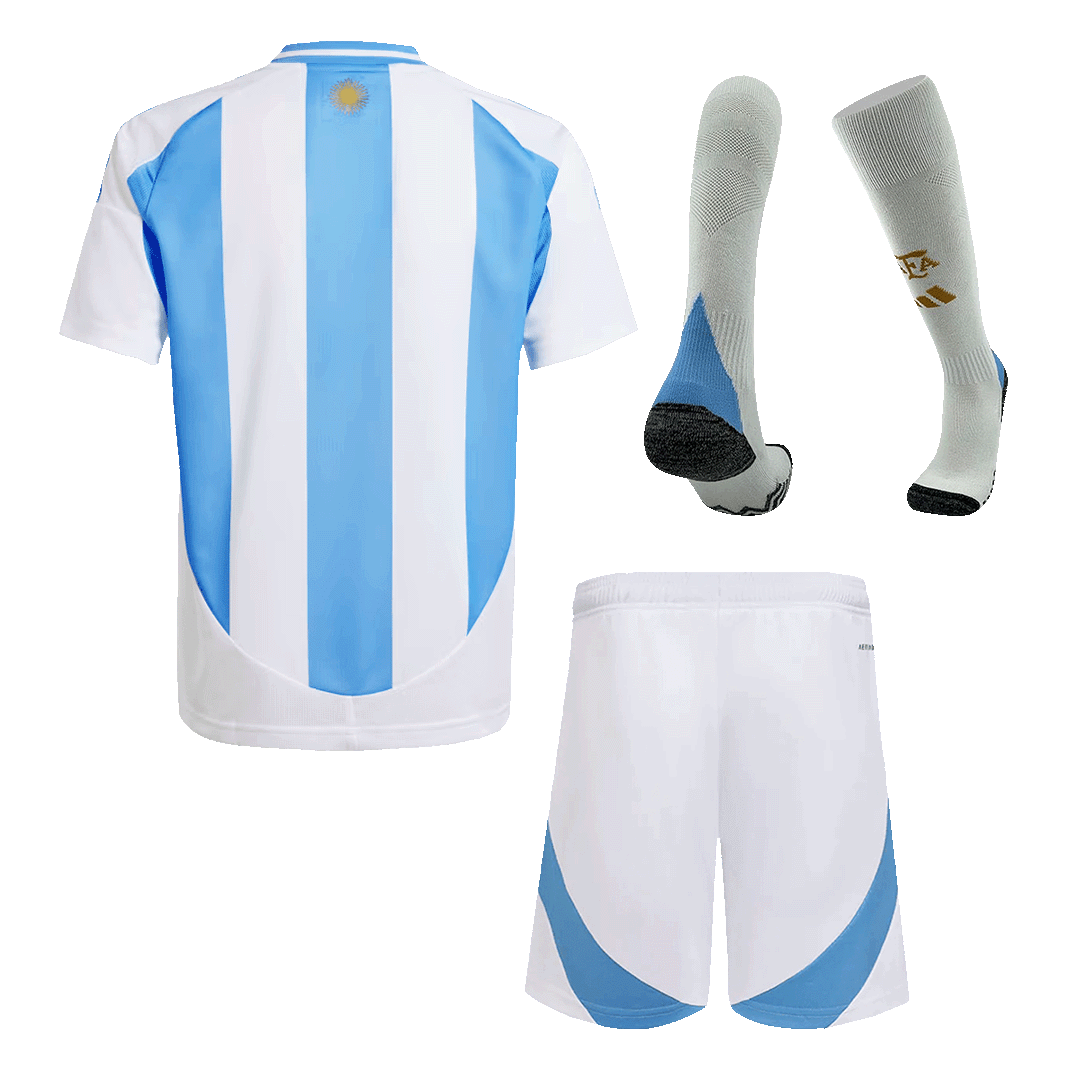 Kid's Argentina Home Soccer Jersey Kit(Jersey+Shorts+Socks) 2024 - Image 2