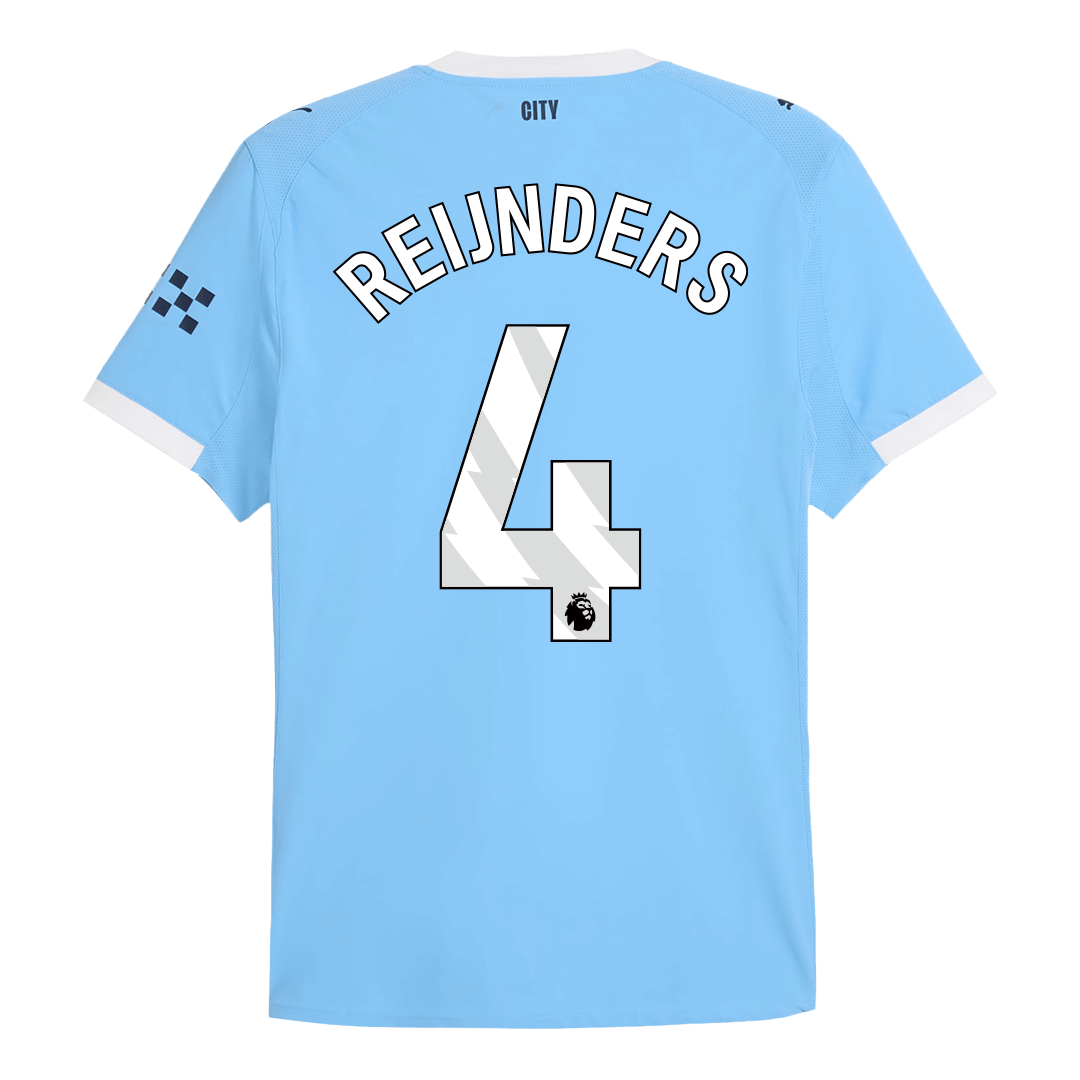 REIJNDERS #4 Manchester City Home Soccer Jersey 2025/26 Player Version - Image 3