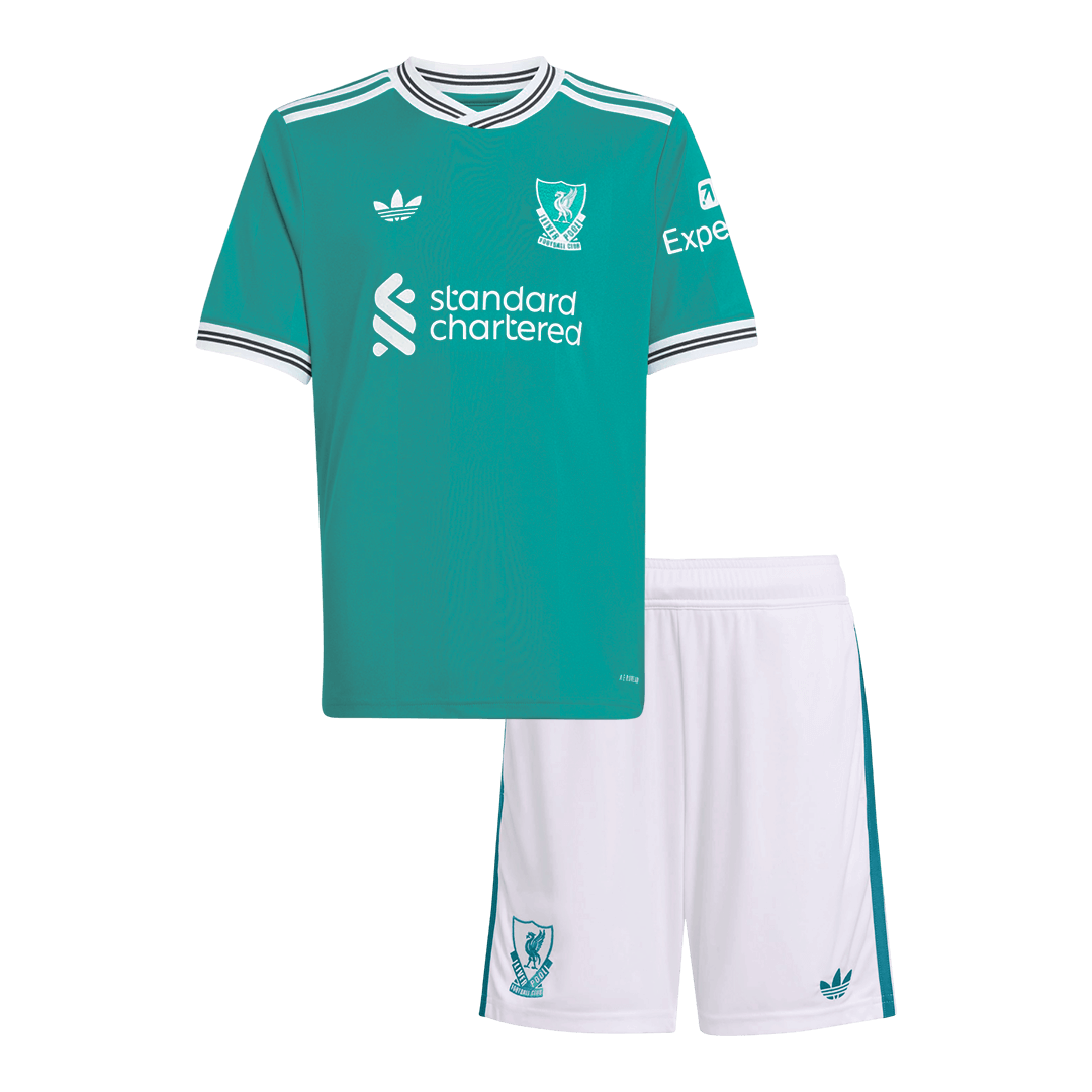 Kid's Liverpool Third Away Soccer Jersey Kit(Jersey+Shorts) 2025/26