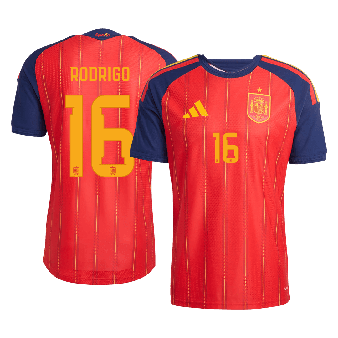 RODRIGO #16 Spain Home Soccer Jersey 2026 Player Version
