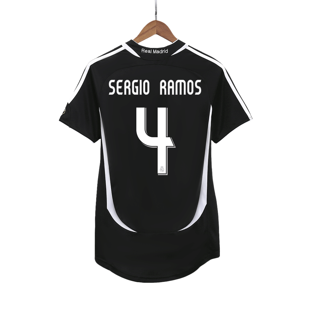 Retro SERGIO RAMOS #4 2006/07 Real Madrid Away Soccer Jersey
