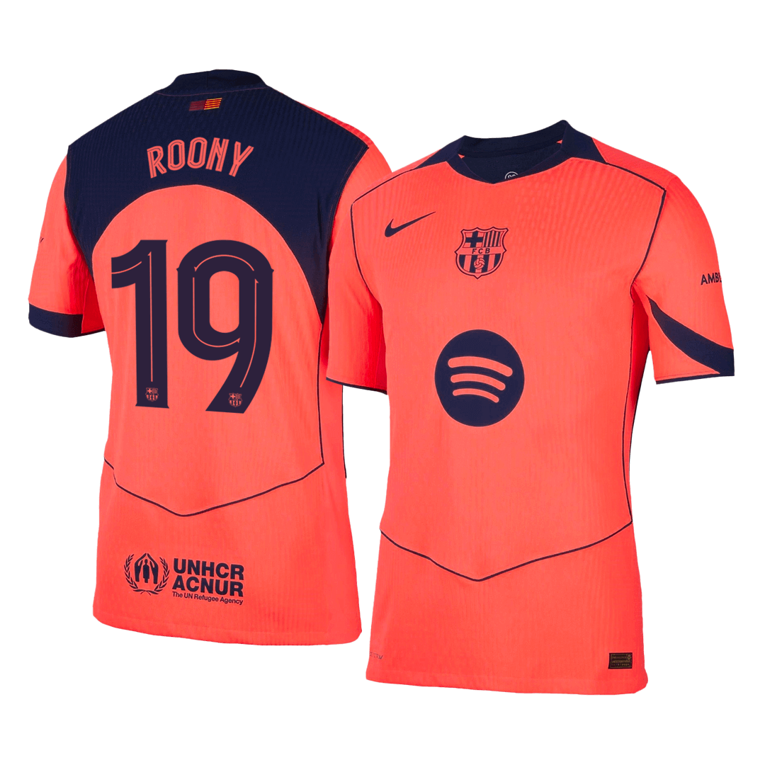 ROONY #19 Barcelona Third Away Soccer Jersey 2025/26 - UCL Player Version