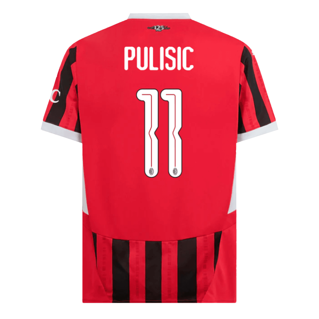 PULISIC #11 AC Milan Home Soccer Jersey 2024/25 - Image 3
