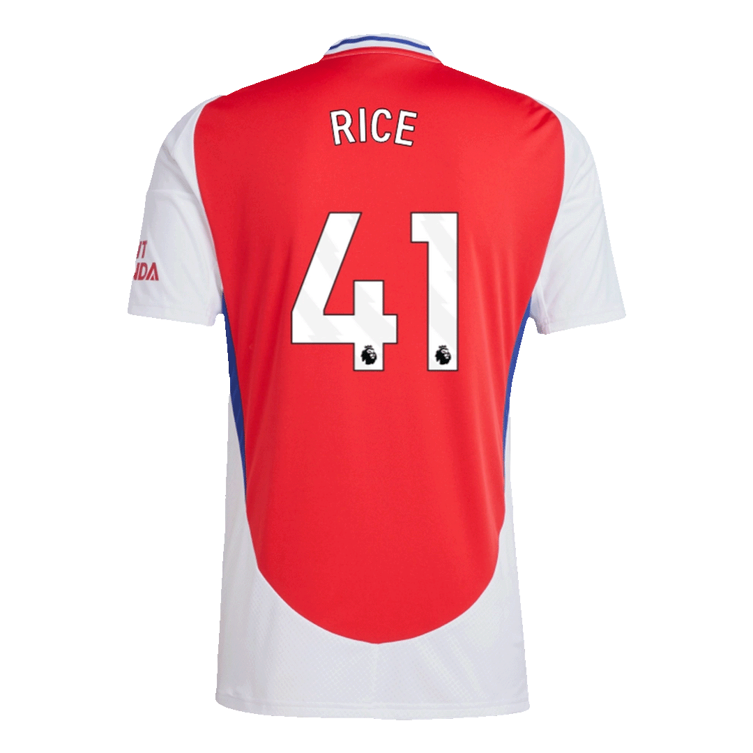 RICE #41 Arsenal Home Soccer Jersey 2024/25 - Image 3