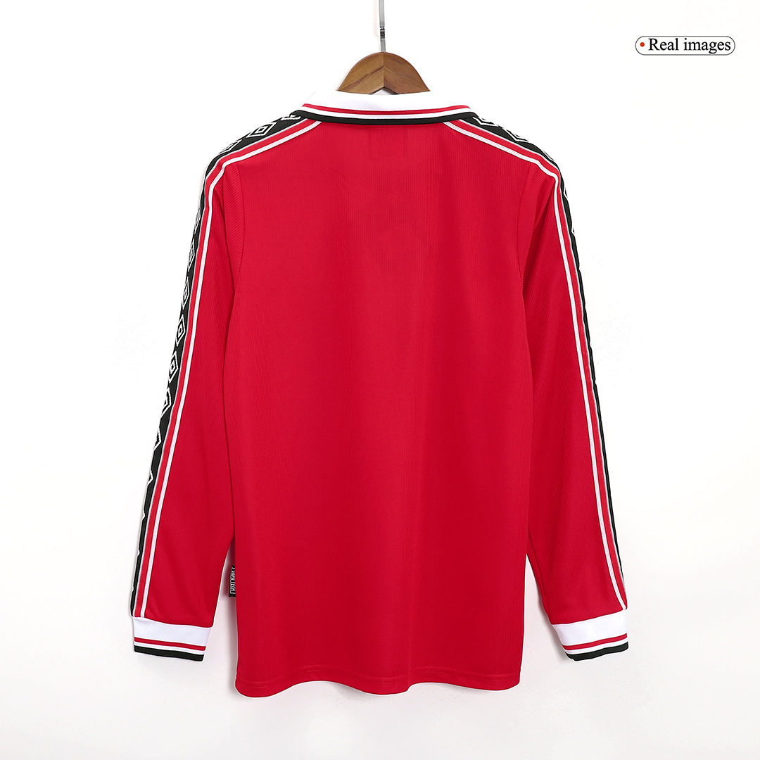 Retro 1998/99 Manchester United Home Long Sleeve Soccer Jersey - Image 2