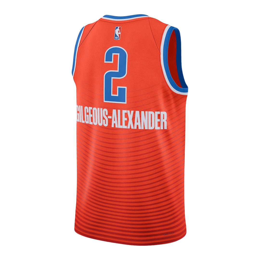 Oklahoma City Thunder Gilgeous-Alexander #2 Swingman NBA Jersey - City Edition- Statement Edition - Image 3