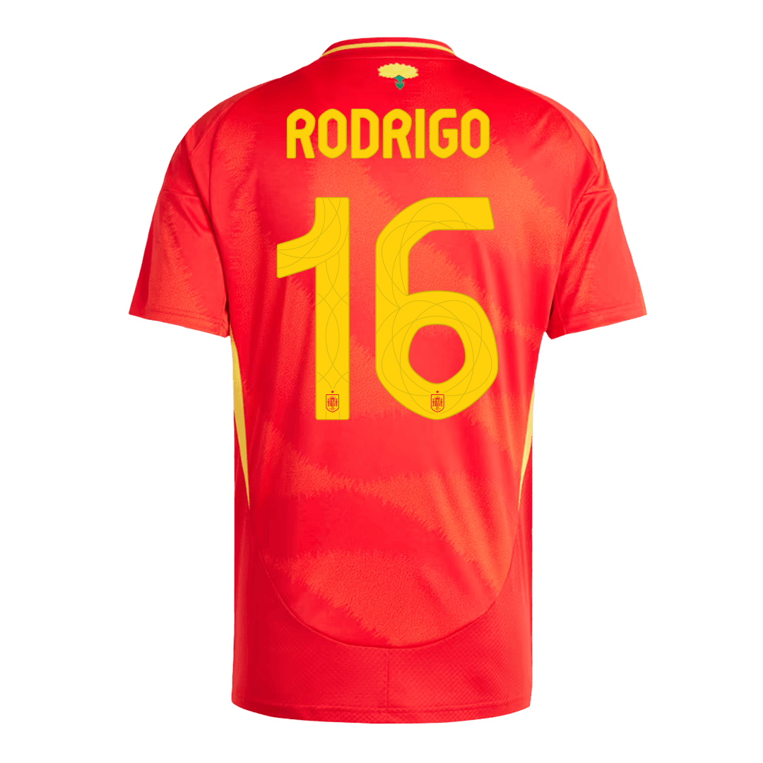 RODRIGO #16 Spain Home Soccer Jersey Euro 2024 - Image 3