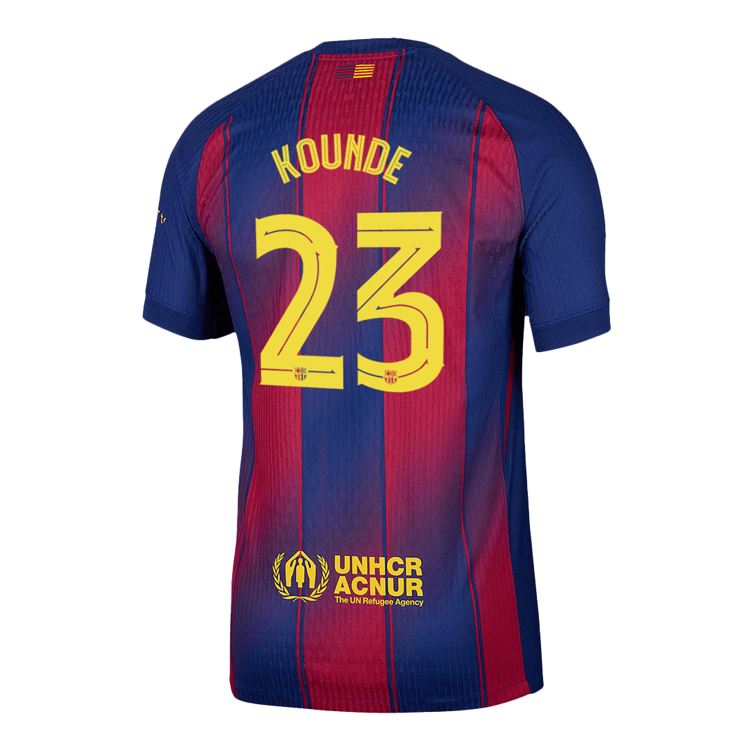 KOUNDE #23 Barcelona Home Soccer Jersey 2025/26 - UCL Player Version - Image 2