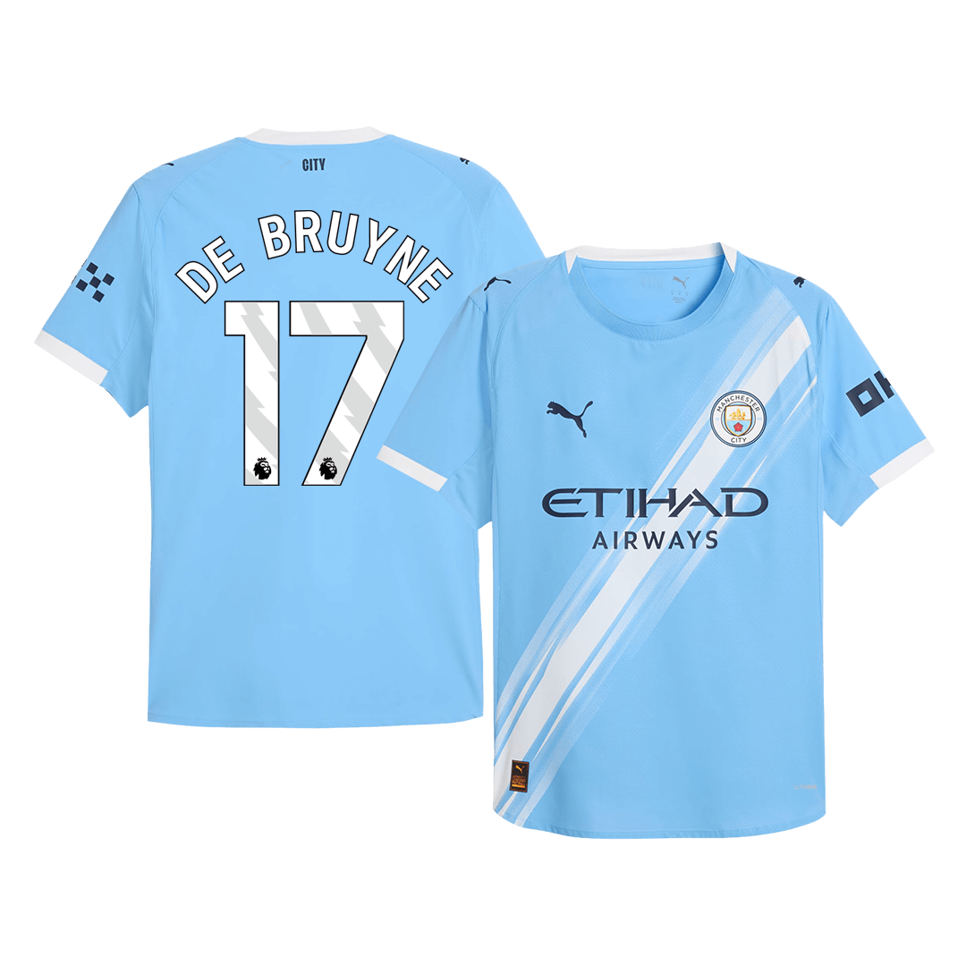 DE BRUYNE #17 Manchester City Home Soccer Jersey 2025/26 Player Version