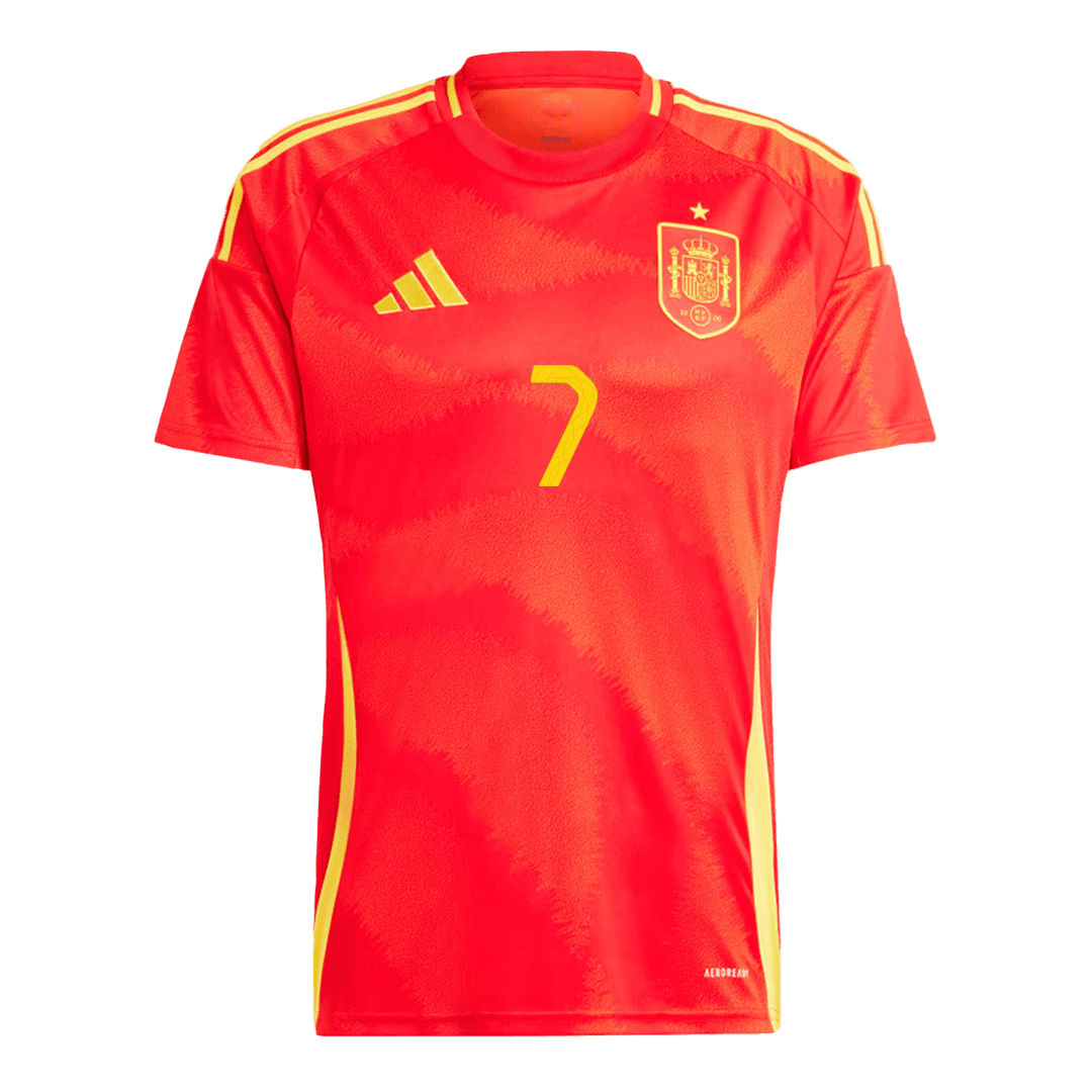 MORATA #7 Spain Home Soccer Jersey Euro 2024 - Image 2