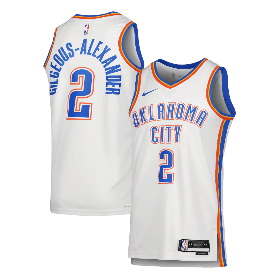 Oklahoma City Thunder Gilgeous-Alexander #2 Swingman NBA Jersey - City Edition- Association Edition