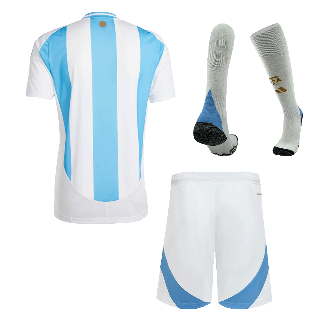 Argentina Home Soccer Jersey Kit(Jersey+Shorts+Socks) 2024 - Image 2