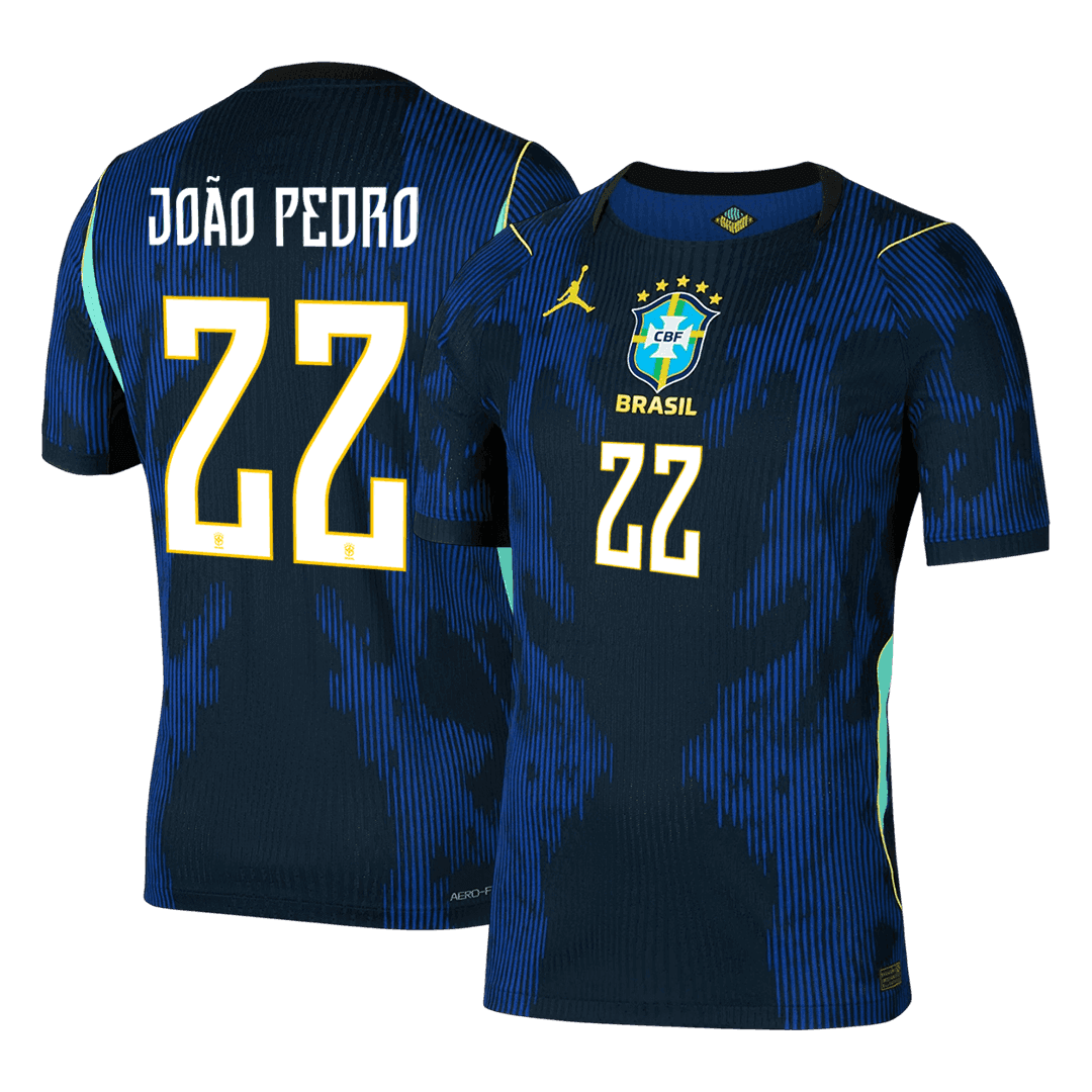 JOÃO PEDRO #22 Brazil Away Soccer Jersey 2026 Player Version