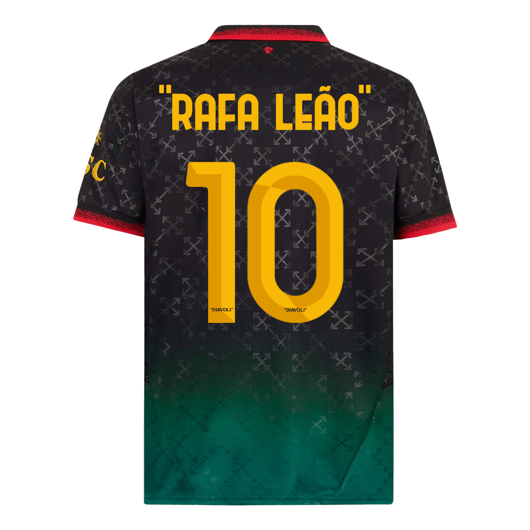"RAFA LEÃO" #10 AC Milan Fourth Away Soccer Jersey 2024/25 - Image 3