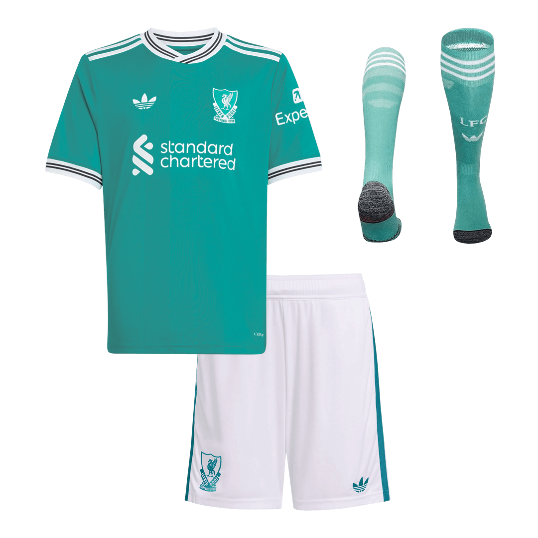 Kid's Liverpool Third Away Soccer Jersey Kit(Jersey+Shorts+Socks) 2025/26