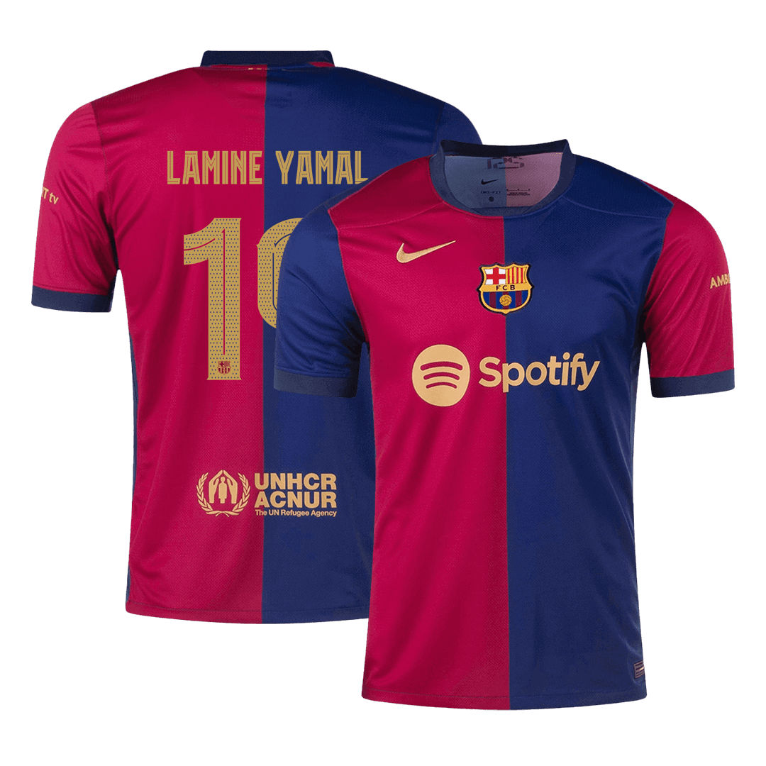 LAMINE YAMAL #19 Barcelona Home Soccer Jersey 2024/25 -UCL