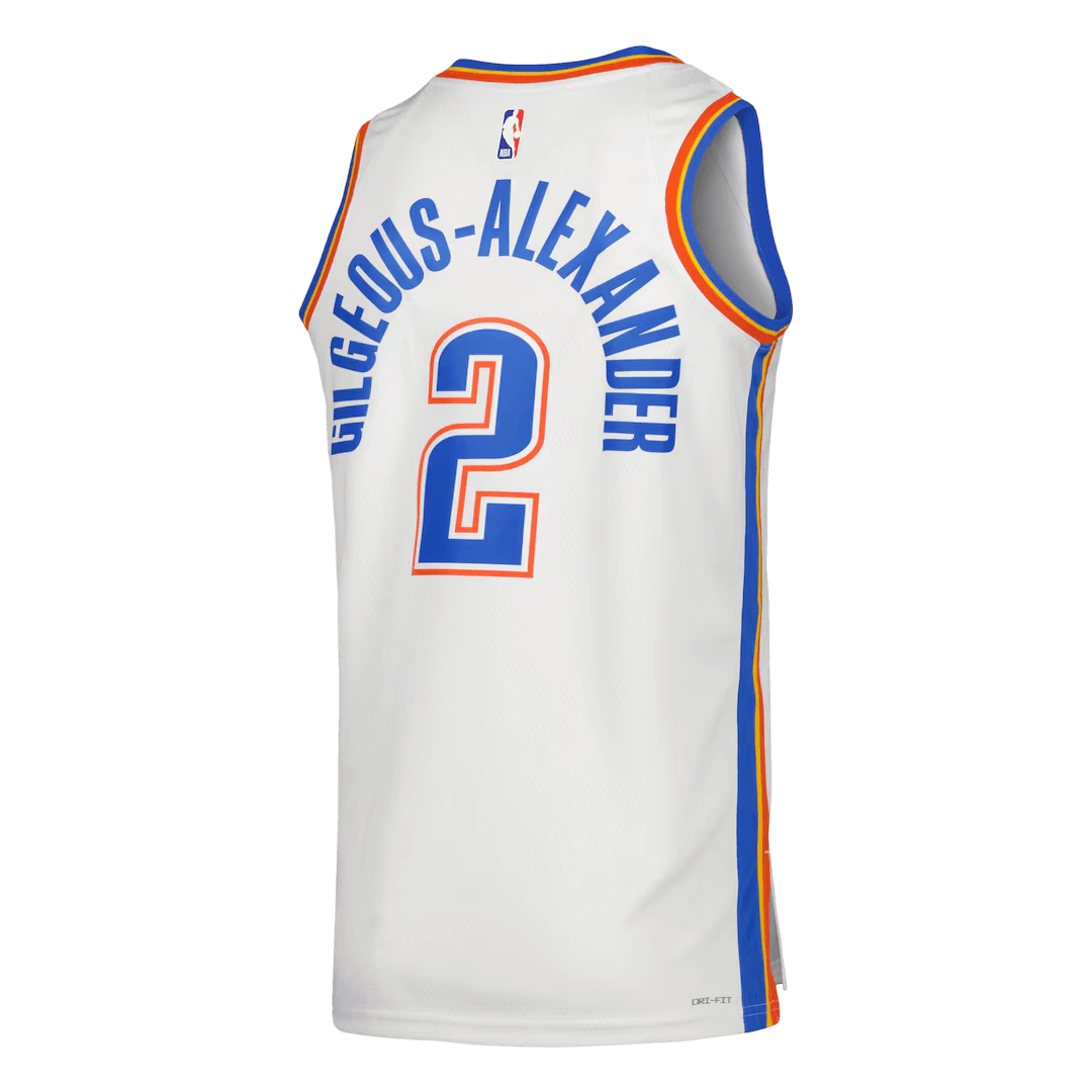 Oklahoma City Thunder Gilgeous-Alexander #2 Swingman NBA Jersey - City Edition- Association Edition - Image 3