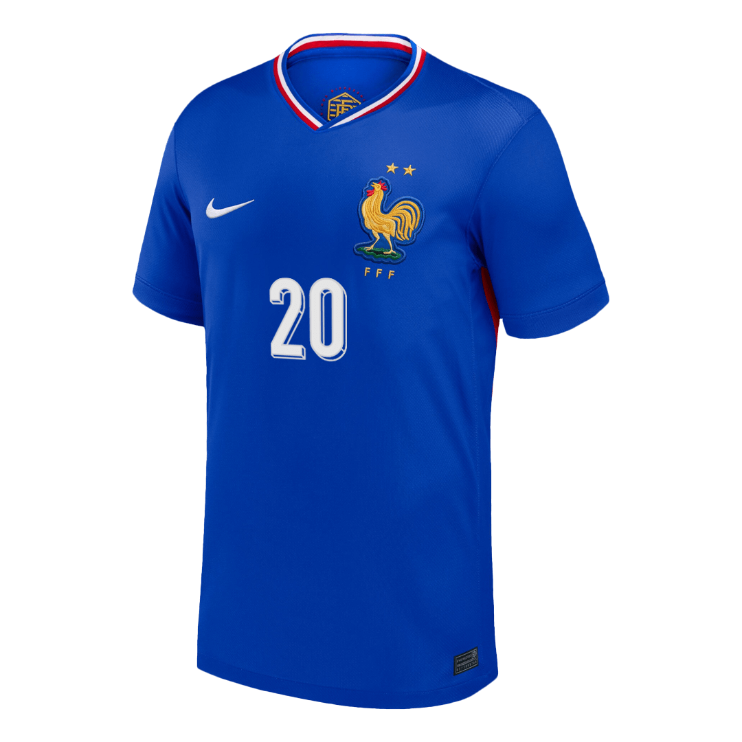 COMAN #20 France Home Soccer Jersey 2024 - Image 2
