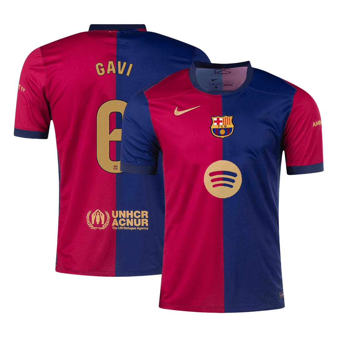 GAVI #6 Barcelona Home Soccer Jersey 2024/25