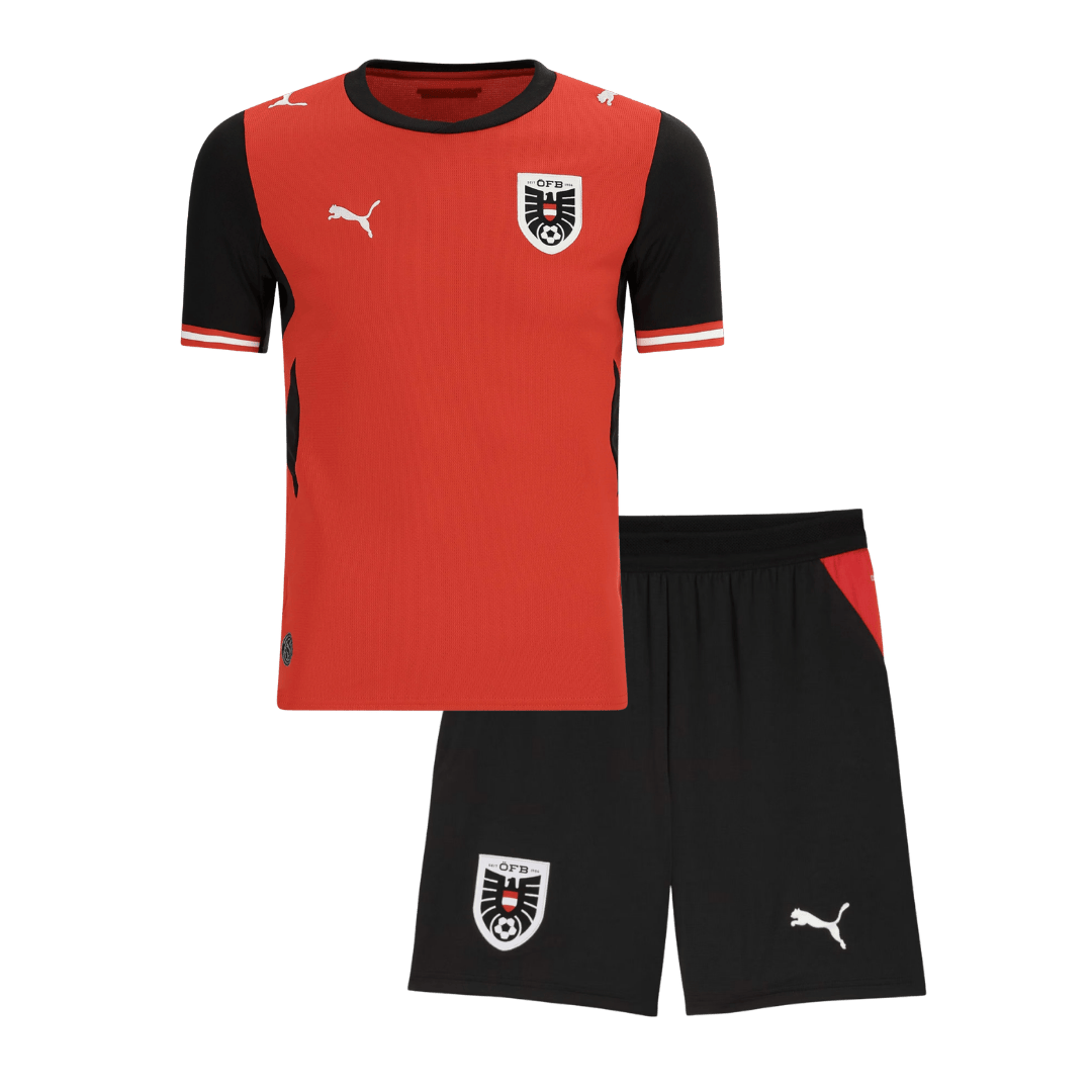 Kid's Austria Home Soccer Jersey Kit(Jersey+Shorts) 2026
