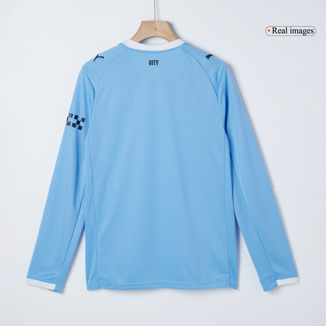 Manchester City Home Long Sleeve Soccer Jersey 2025/26 - Image 6