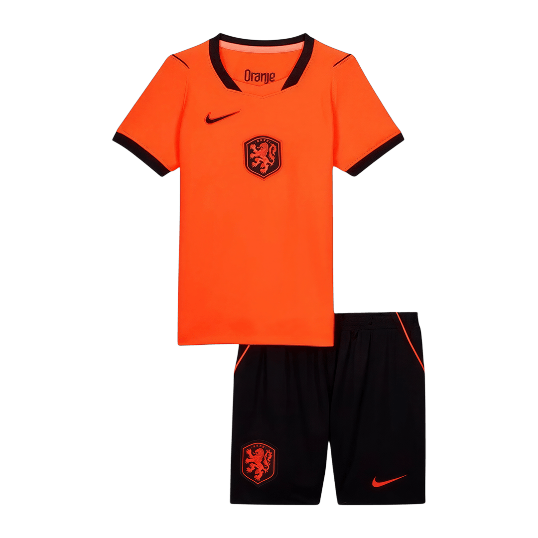 Kid's Netherlands Home Soccer Jersey Kit(Jersey+Shorts) 2026