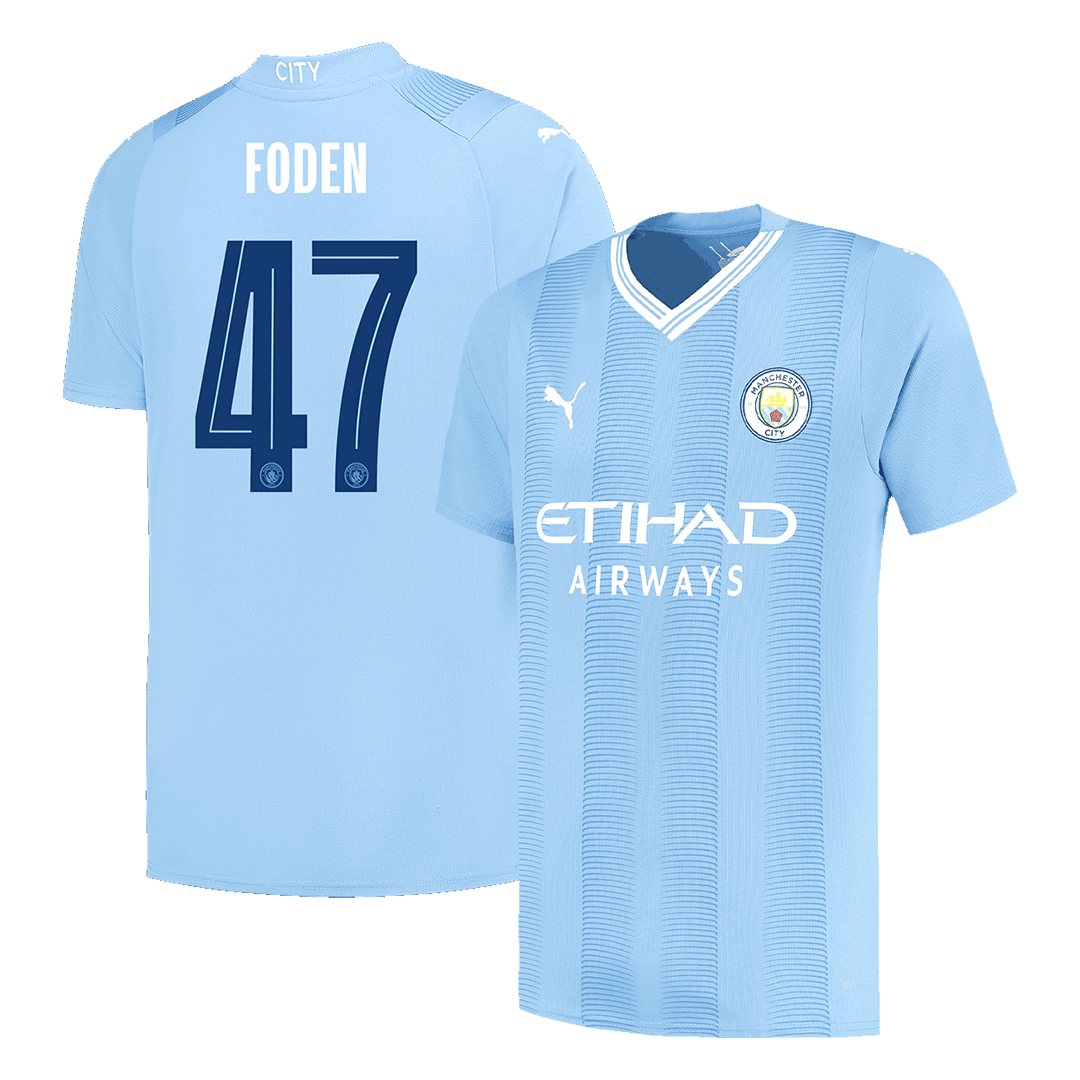 FODEN #47 Manchester City Home Soccer Jersey 2023/24