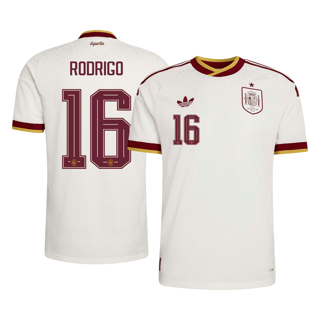 RODRIGO #16 Spain Away Soccer Jersey 2026 Player Version