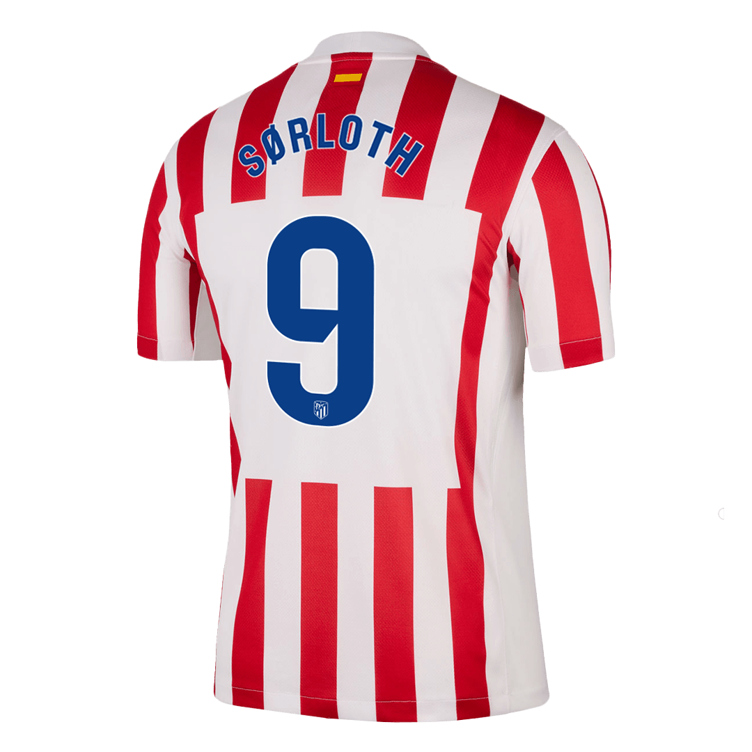 SØRLOTH #9 Atletico Madrid Home Soccer Jersey 2025/26 - Image 2