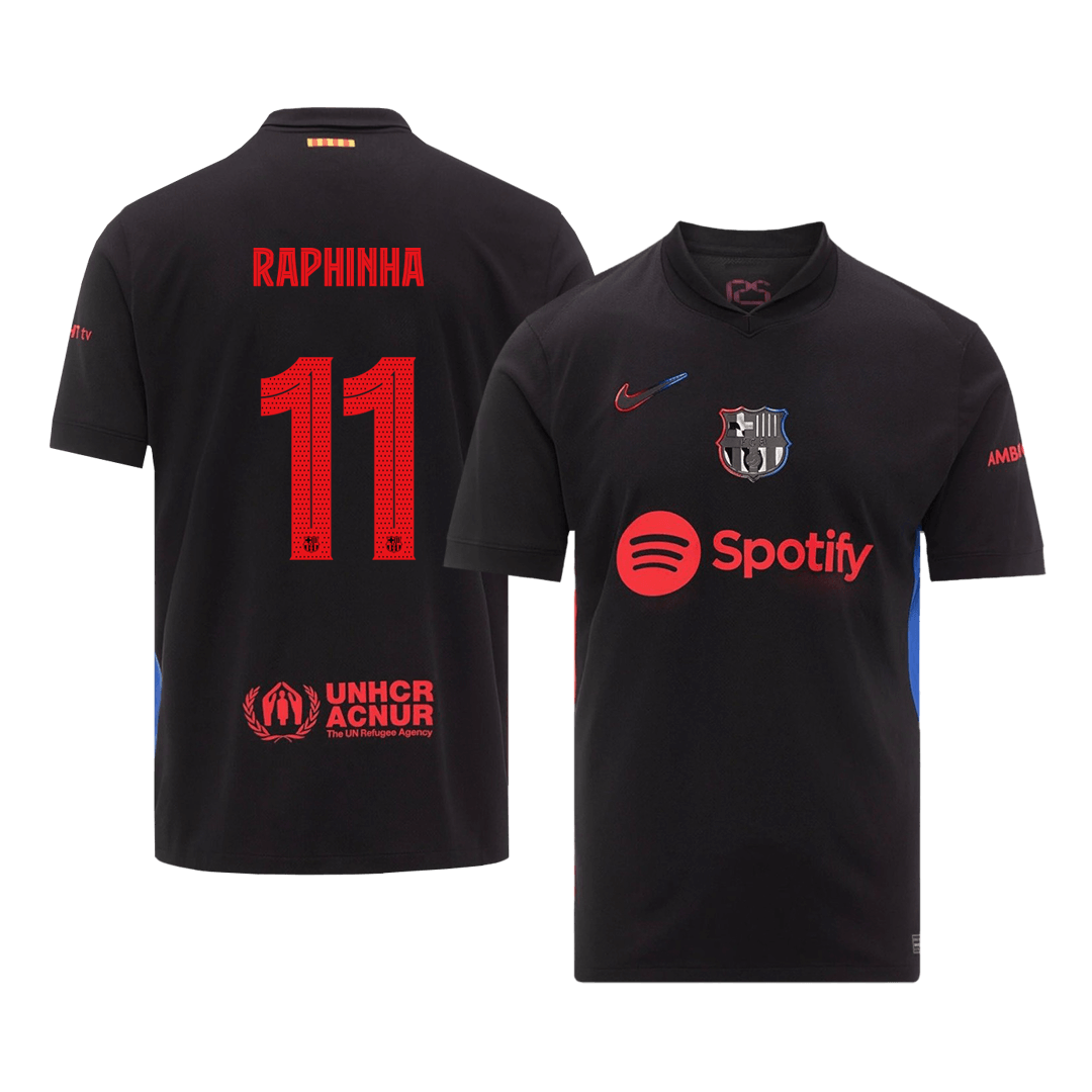 RAPHINHA #11 Barcelona Away Soccer Jersey 2024/25 -UCL