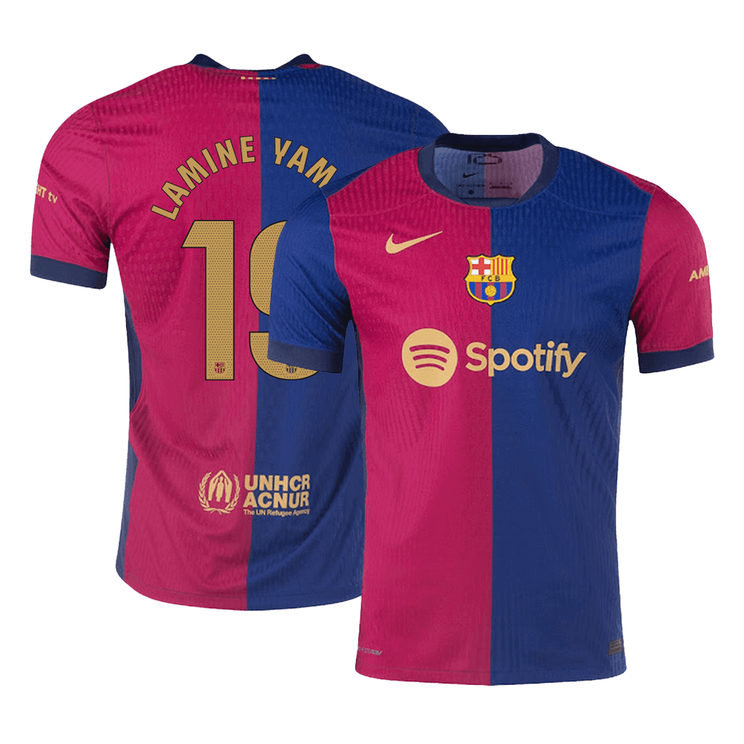LAMINE YAMAL #19 Barcelona Home Soccer Jersey 2024/25 Player Version