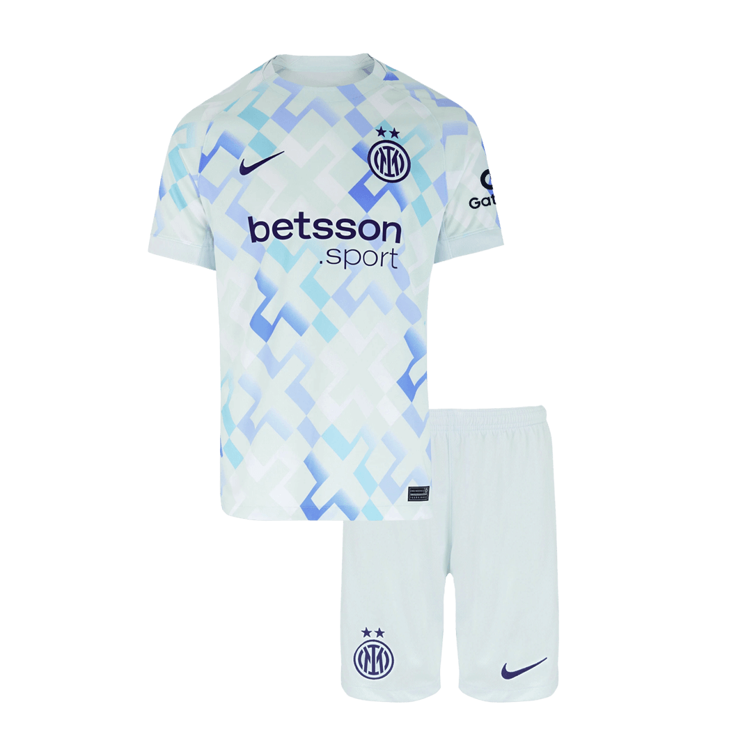 Kid's Inter Milan Away Soccer Jersey Kit(Jersey+Shorts) 2025/26