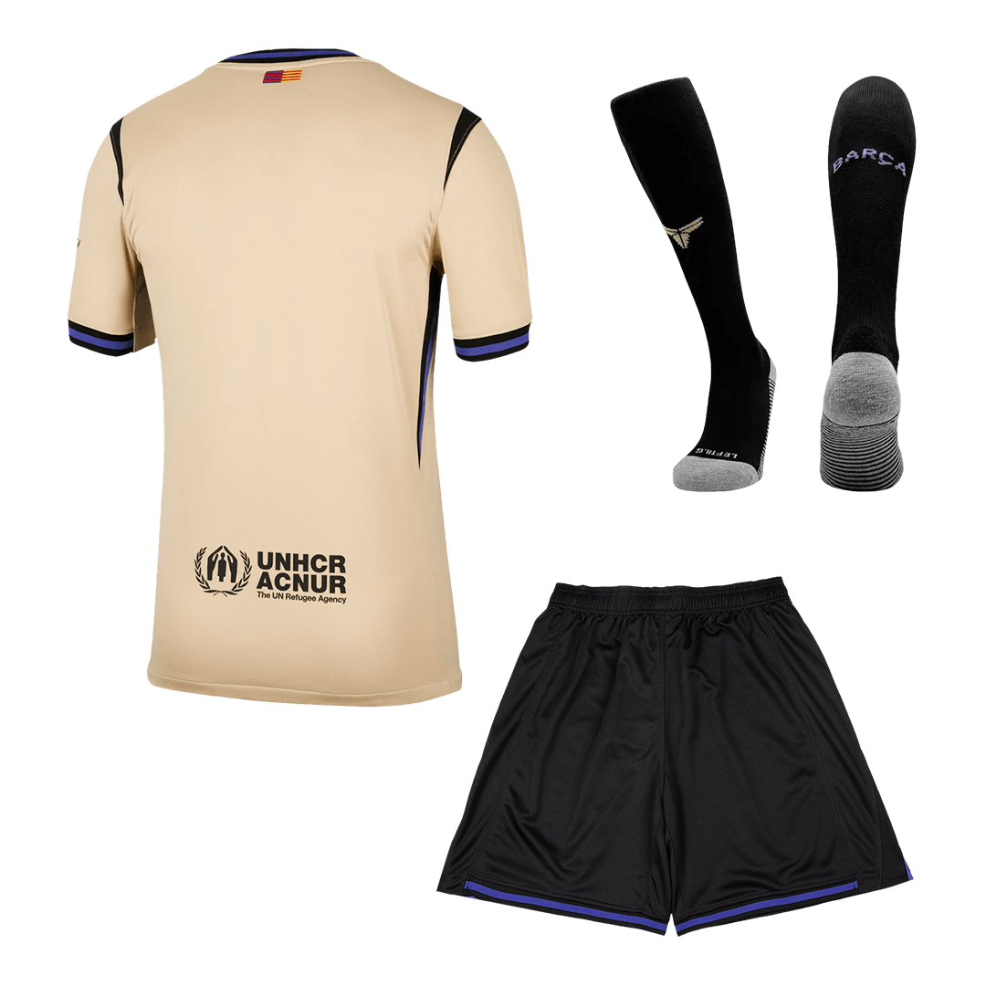 Barcelona Away Soccer Jersey Kit(Jersey+Shorts+Socks) 2025/26 - Image 2
