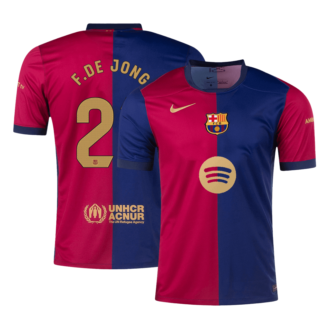 F.DE JONG #21 Barcelona Home Soccer Jersey 2024/25