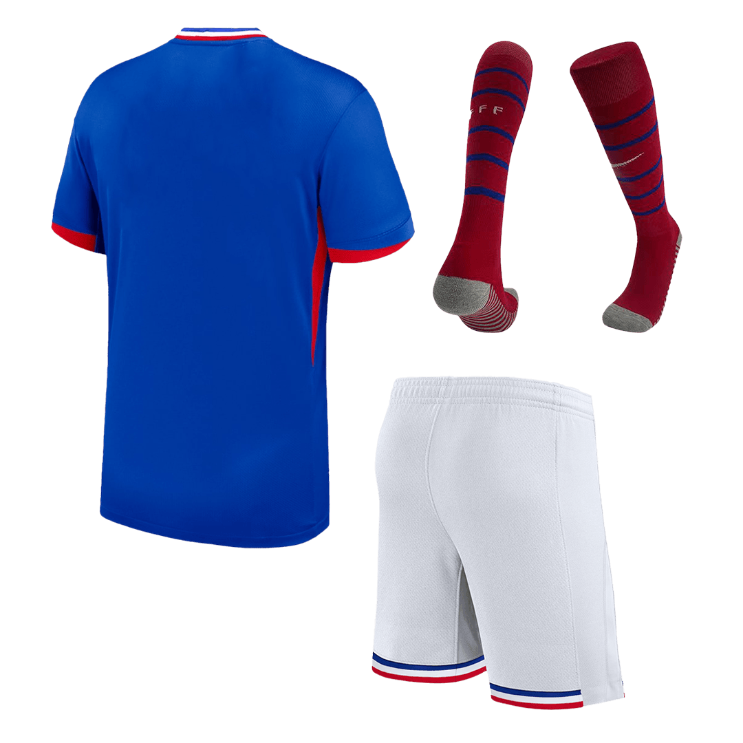 Kid's France Home Soccer Jersey Kit(Jersey+Shorts+Socks) Euro 2024 - Image 2