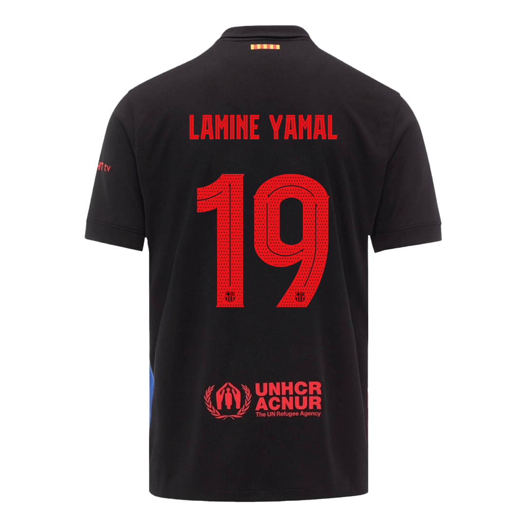 LAMINE YAMAL #19 Barcelona Away Soccer Jersey 2024/25 -UCL