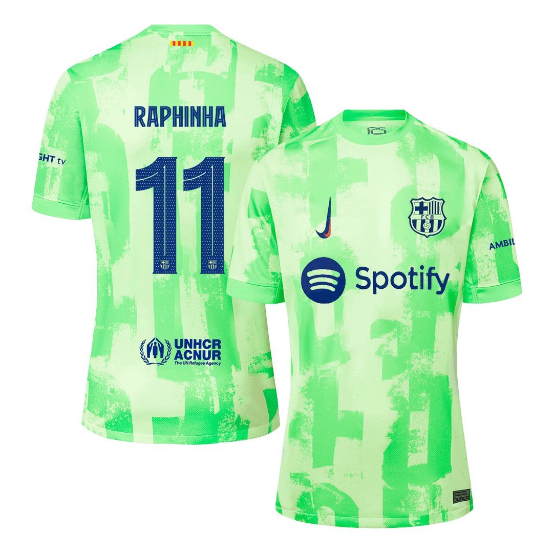 RAPHINHA #11 Barcelona Third Away Soccer Jersey 2024/25 -UCL