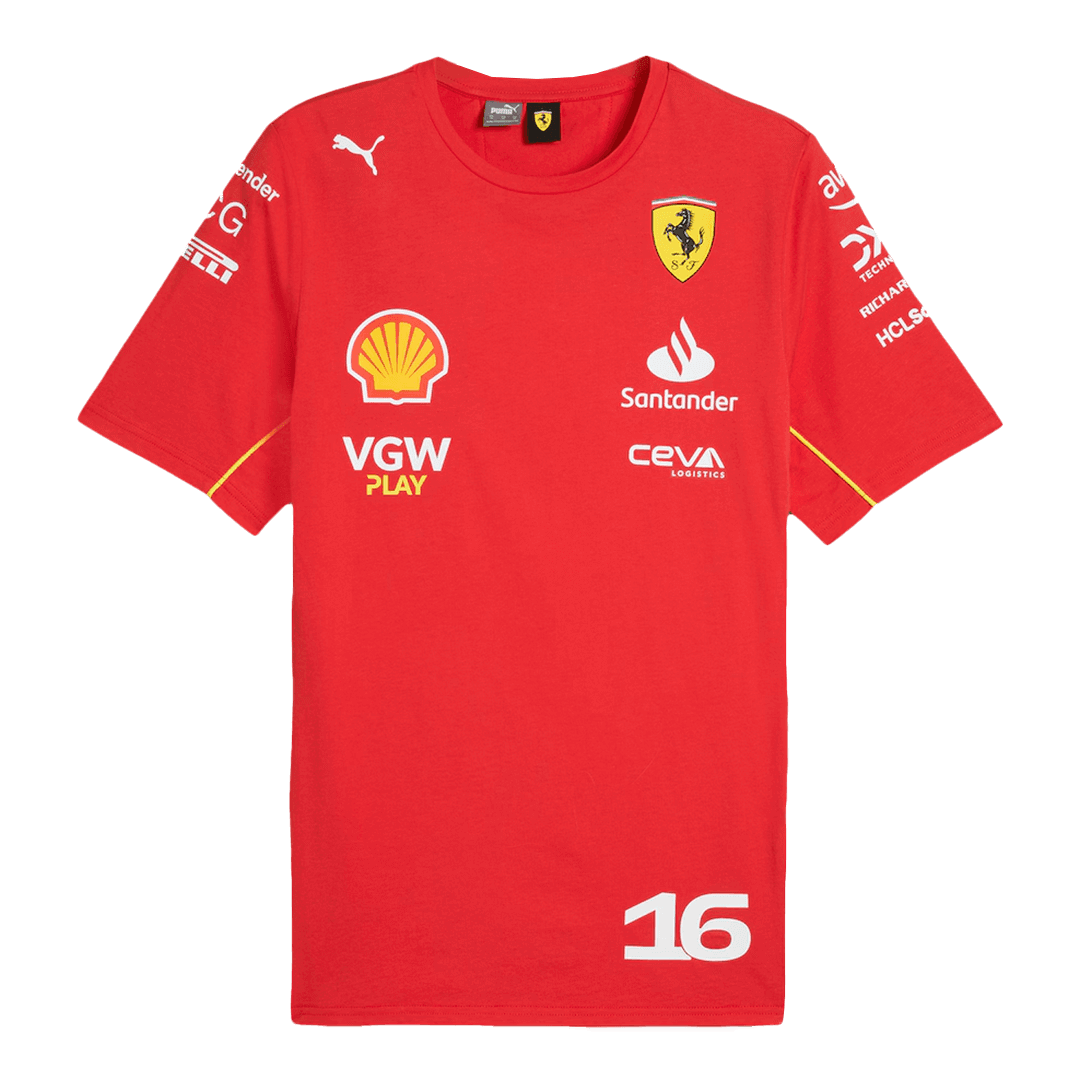 Charles Leclerc #16 Ferrari F1 Shirt 2024 | Soccerdealshop