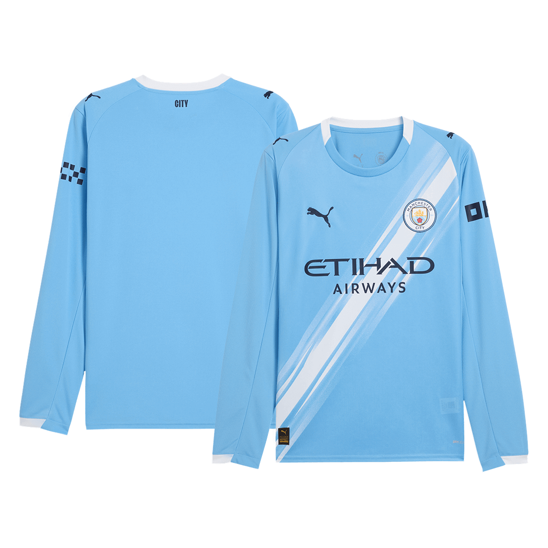 Manchester City Home Long Sleeve Soccer Jersey 2025/26 - Image 3