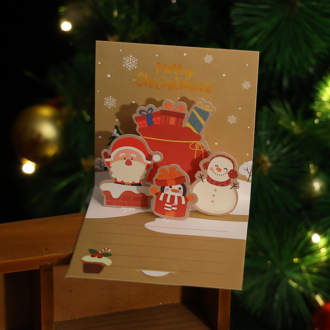 1 Pcs Random Style Personalized Christmas Greeting Card - Gogoalshop - Image 4