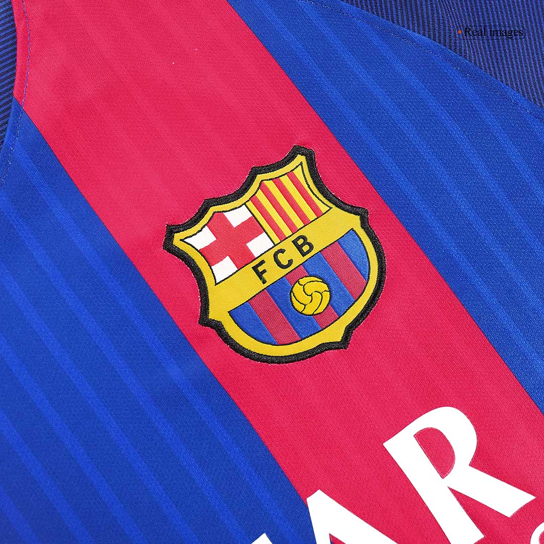 Retro 2016/17 Barcelona Home Soccer Jersey - Image 5