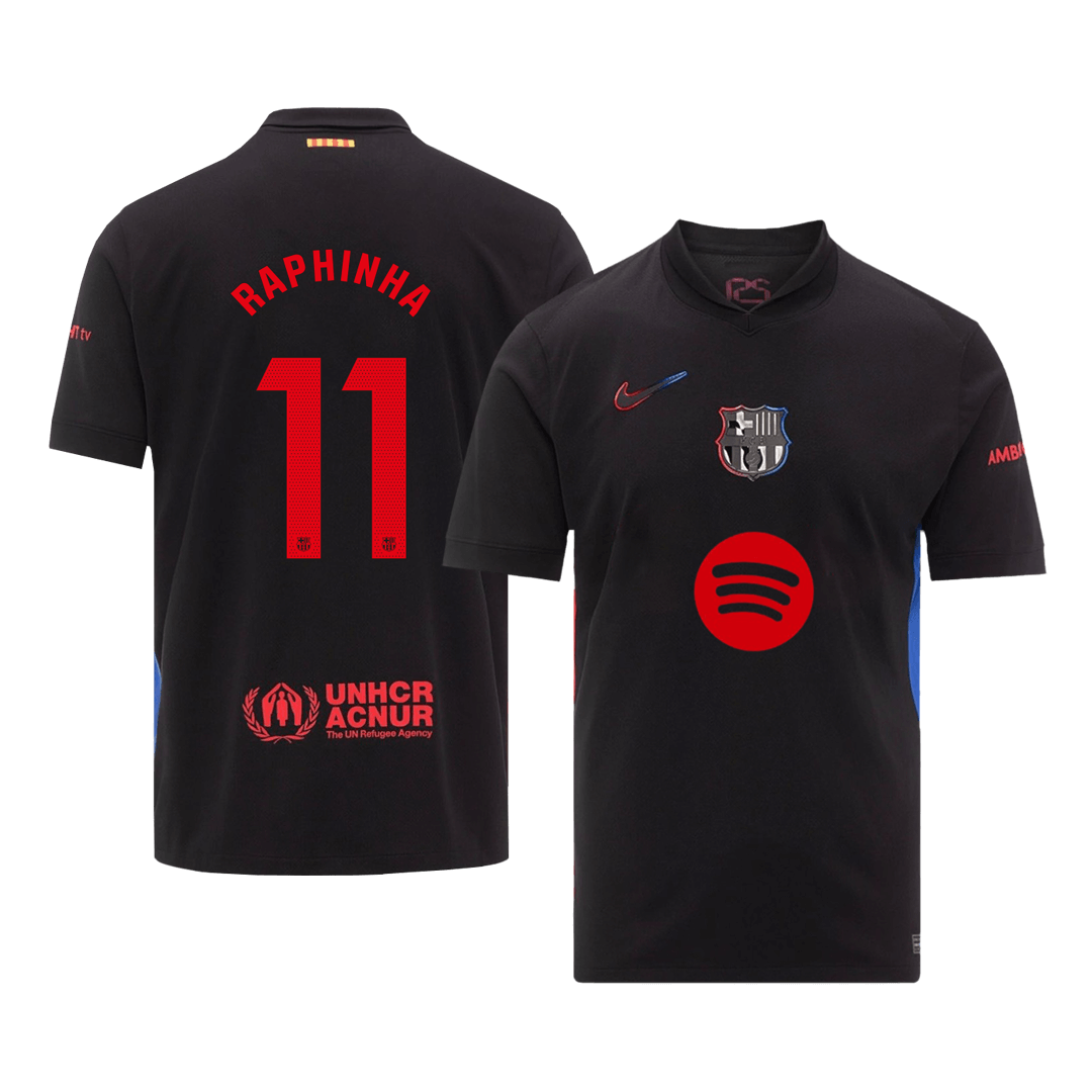 RAPHINHA #11 Barcelona Away Soccer Jersey 2024/25