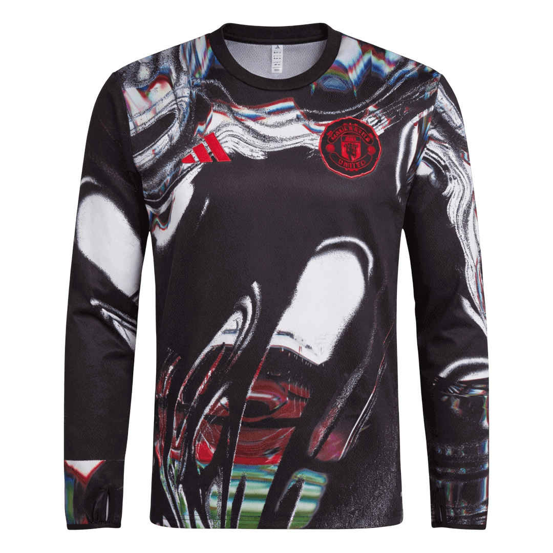 Manchester United Pre-Match Long Sleeve Soccer Jersey 2025/26 - Image 4