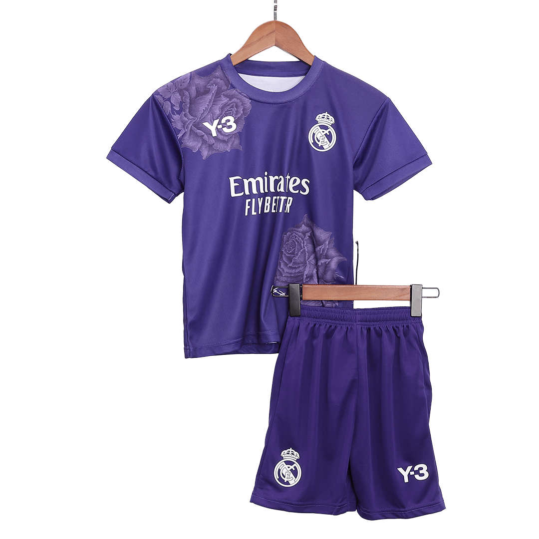 Kid's Real Madrid Fourth Away Soccer Jersey Kit(Jersey+Shorts) 2023/24