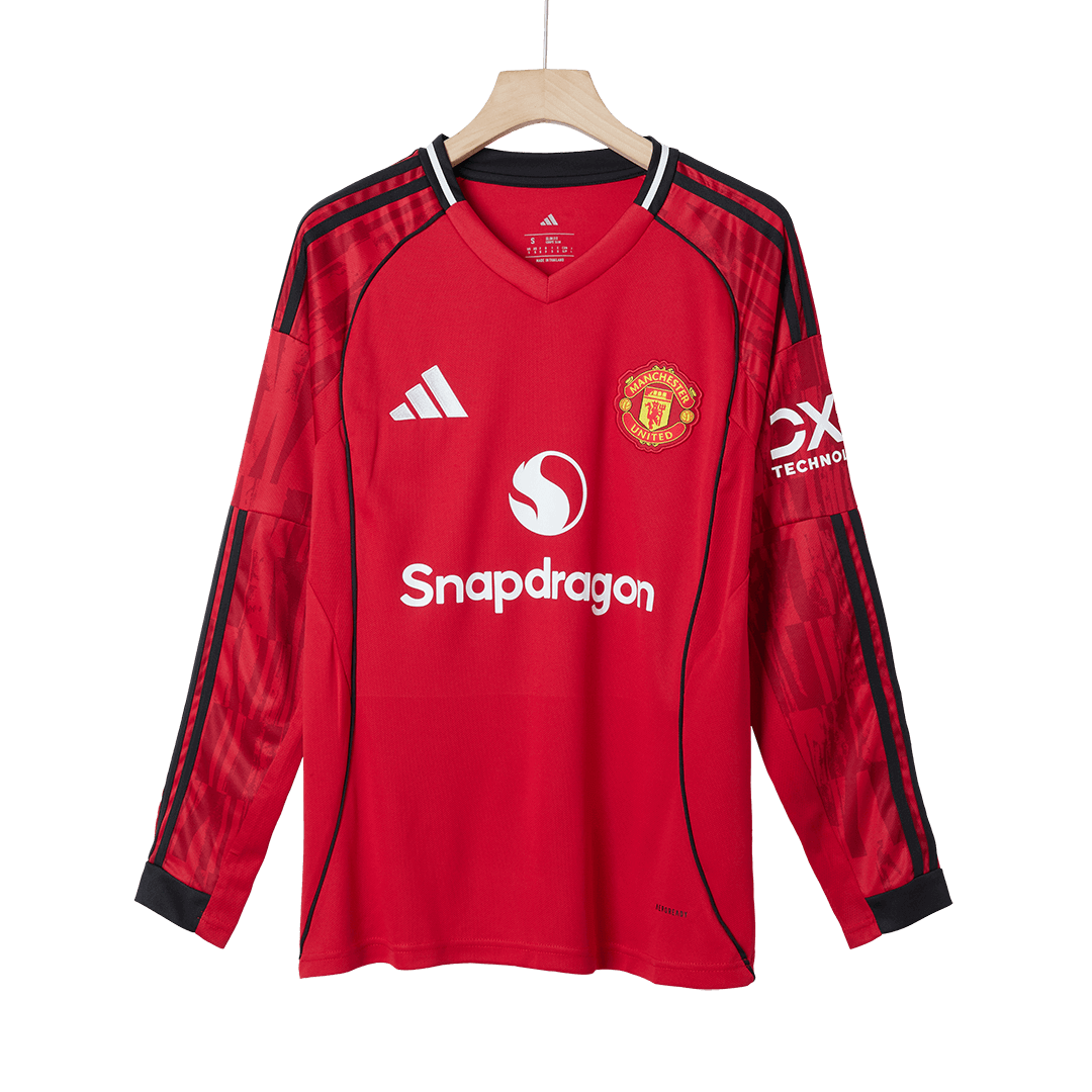 Manchester United Home Long Sleeve Soccer Jersey 2025/26 - Image 5