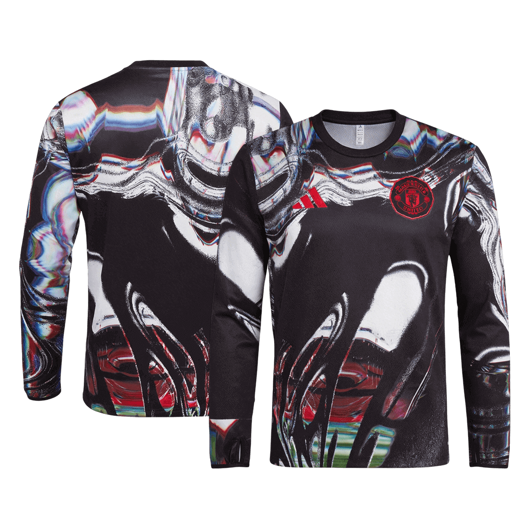 Manchester United Pre-Match Long Sleeve Soccer Jersey 2025/26 - Image 3